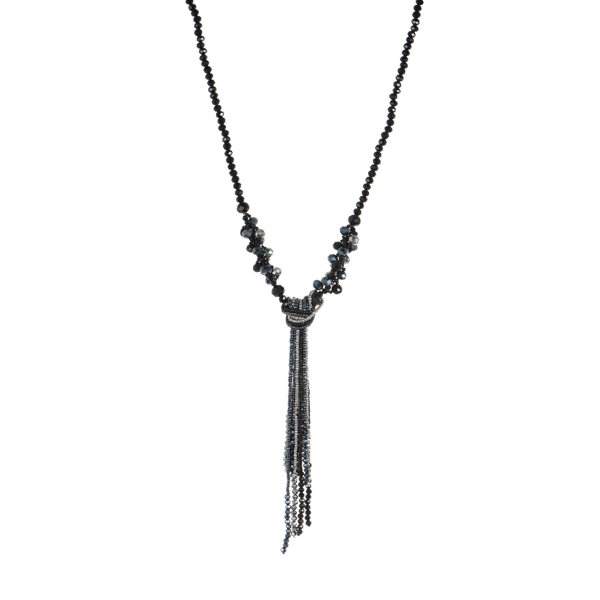 Collana pendenti - Collana Extralong Lariat - nero
