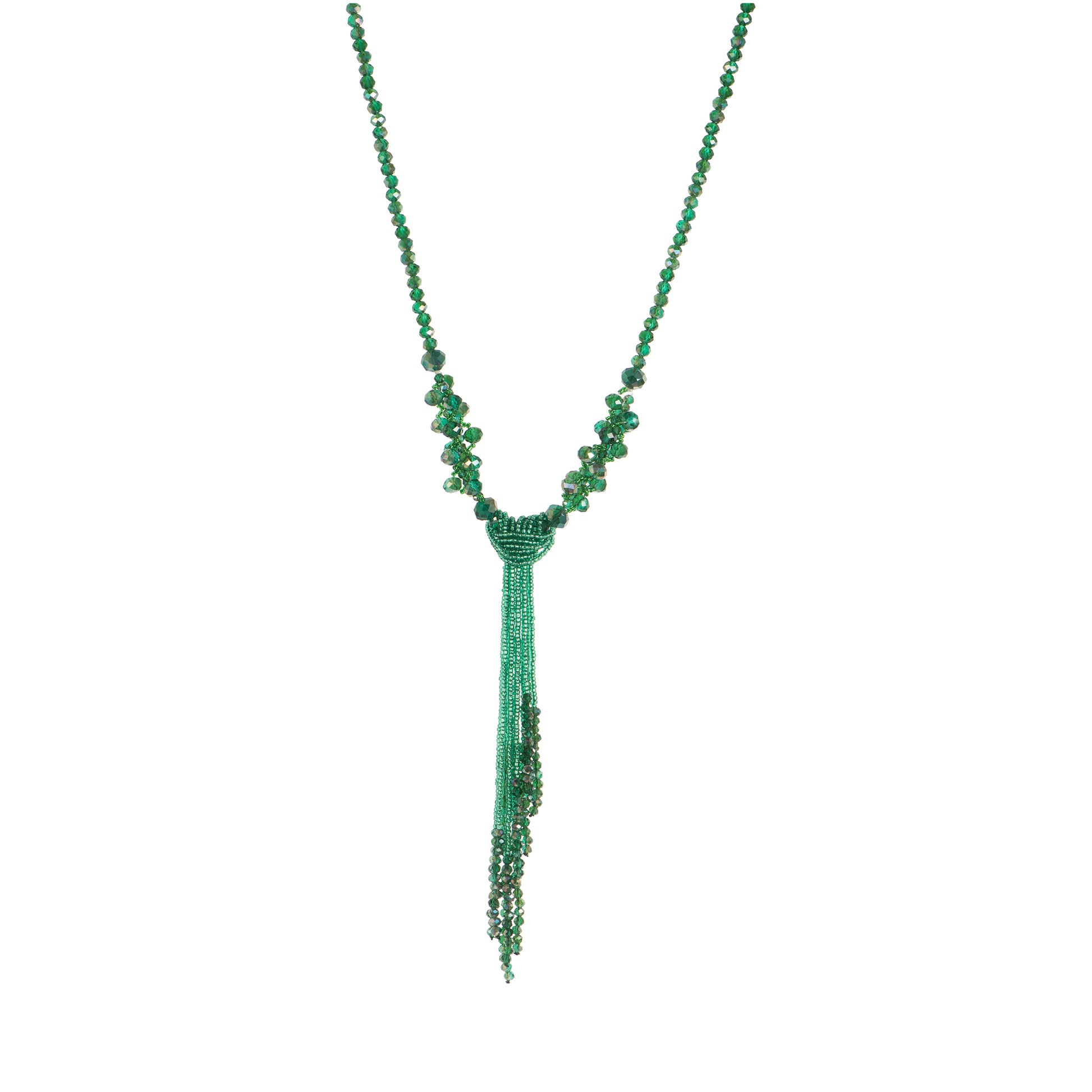 Collana pendenti - Collana Extralong Lariat - verde