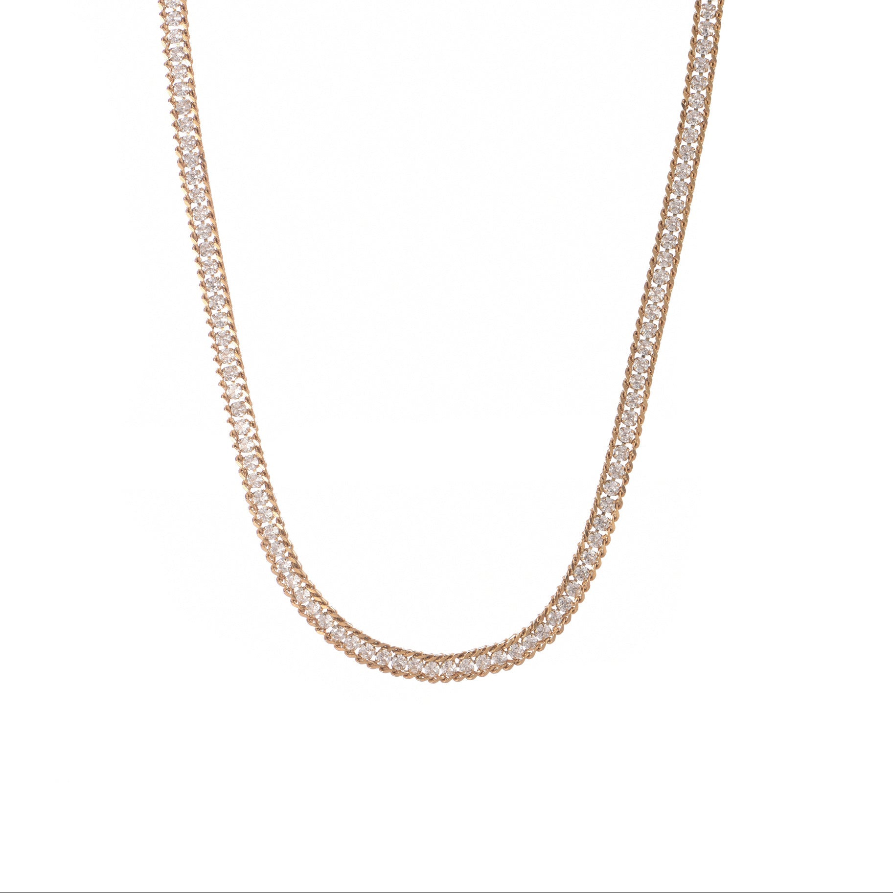 Collana dorato - Collana Diamond Line