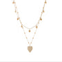 Collana con cuore dorato - Collana Double Chain Heart