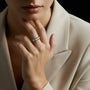 Anello in argento 925 con zirconi - Anello Square Infinity