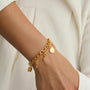 Bracciale con cuore con charm dorato - Bracciale Layered Chain