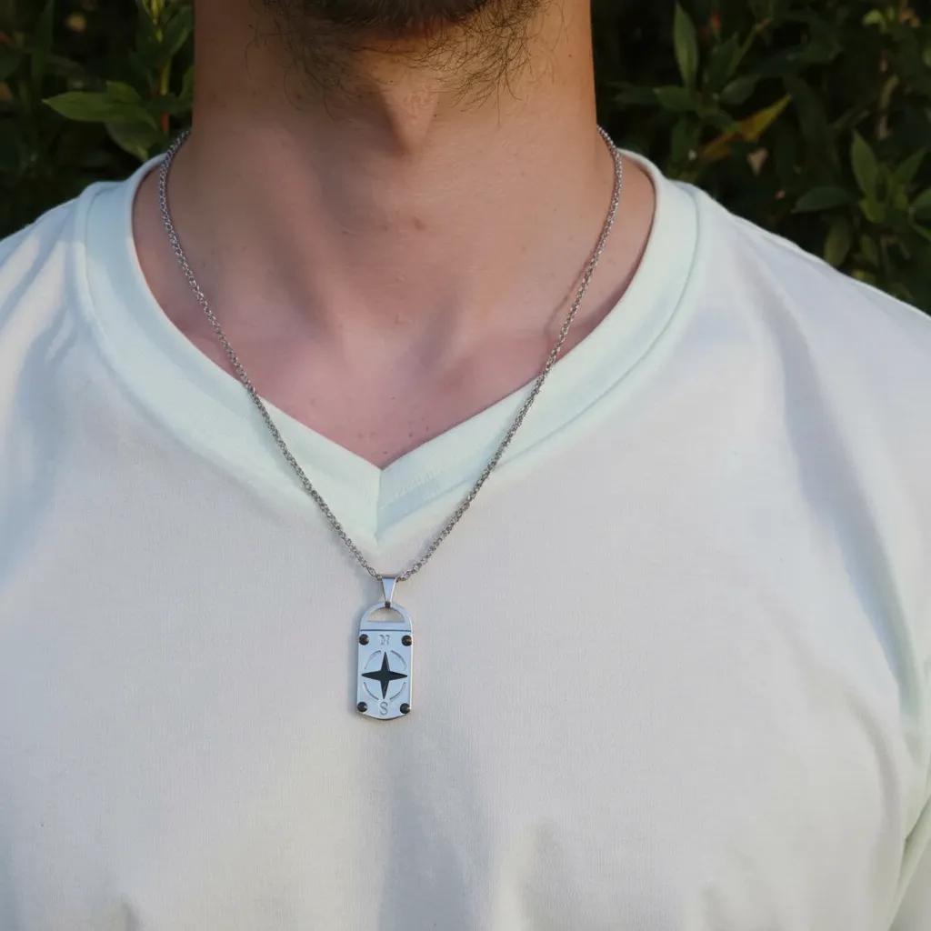 Collana Man Compass Star