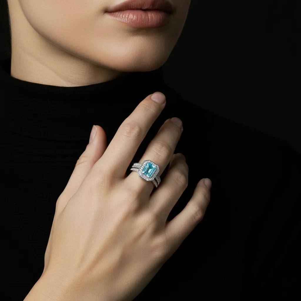Anello in argento 925 con zirconi - Anello Abisso di Luce