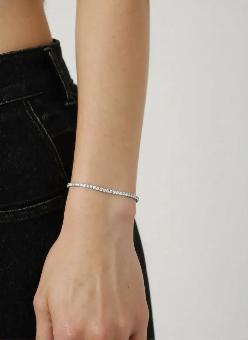 Gioiello in argento 925 con zirconi - Tennis Silver Clear