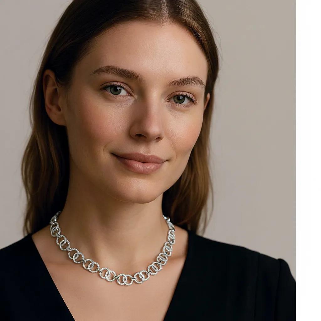 Collana dorato - Collana Silver Golden Union