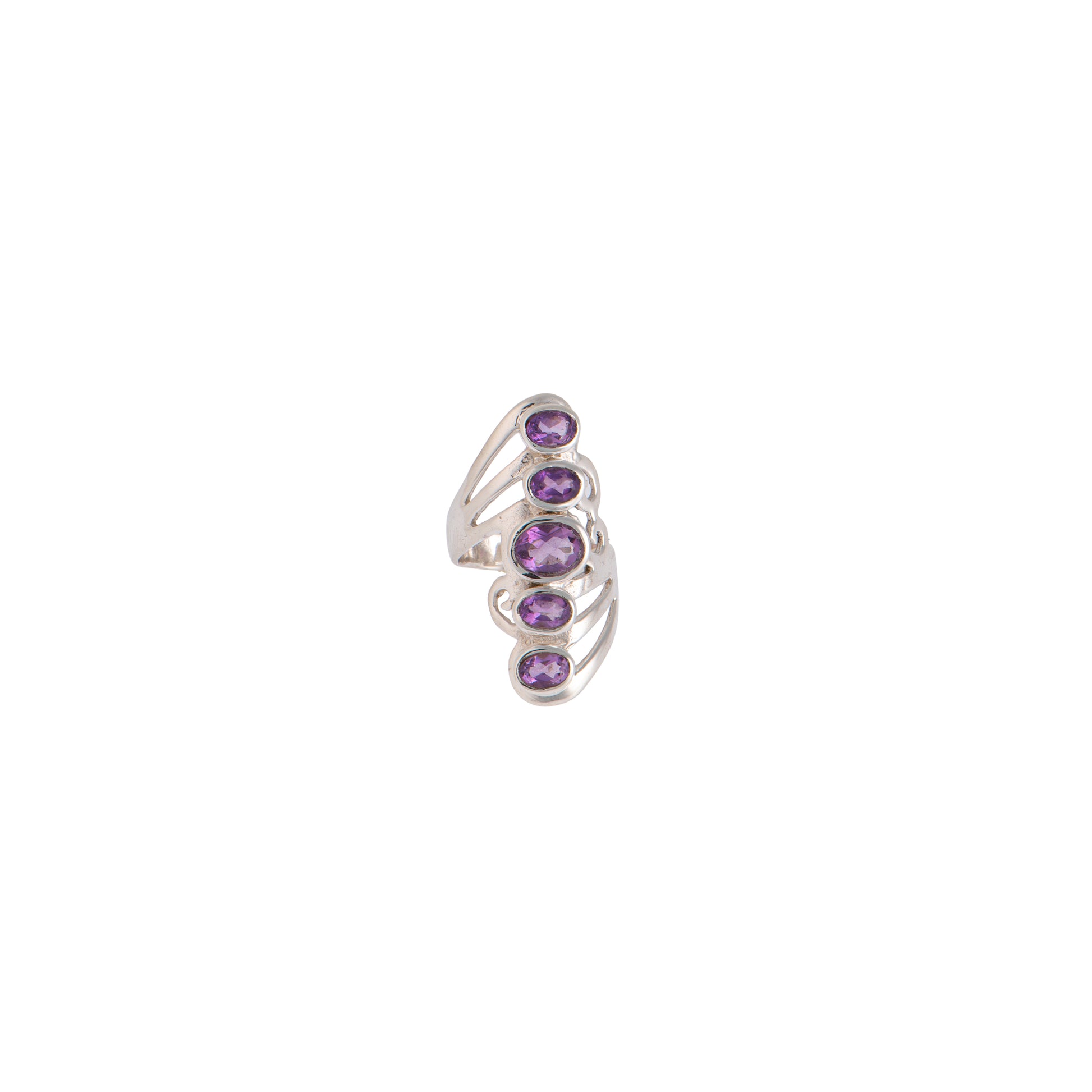 Anello - Anello Zenia Six Purple Gems