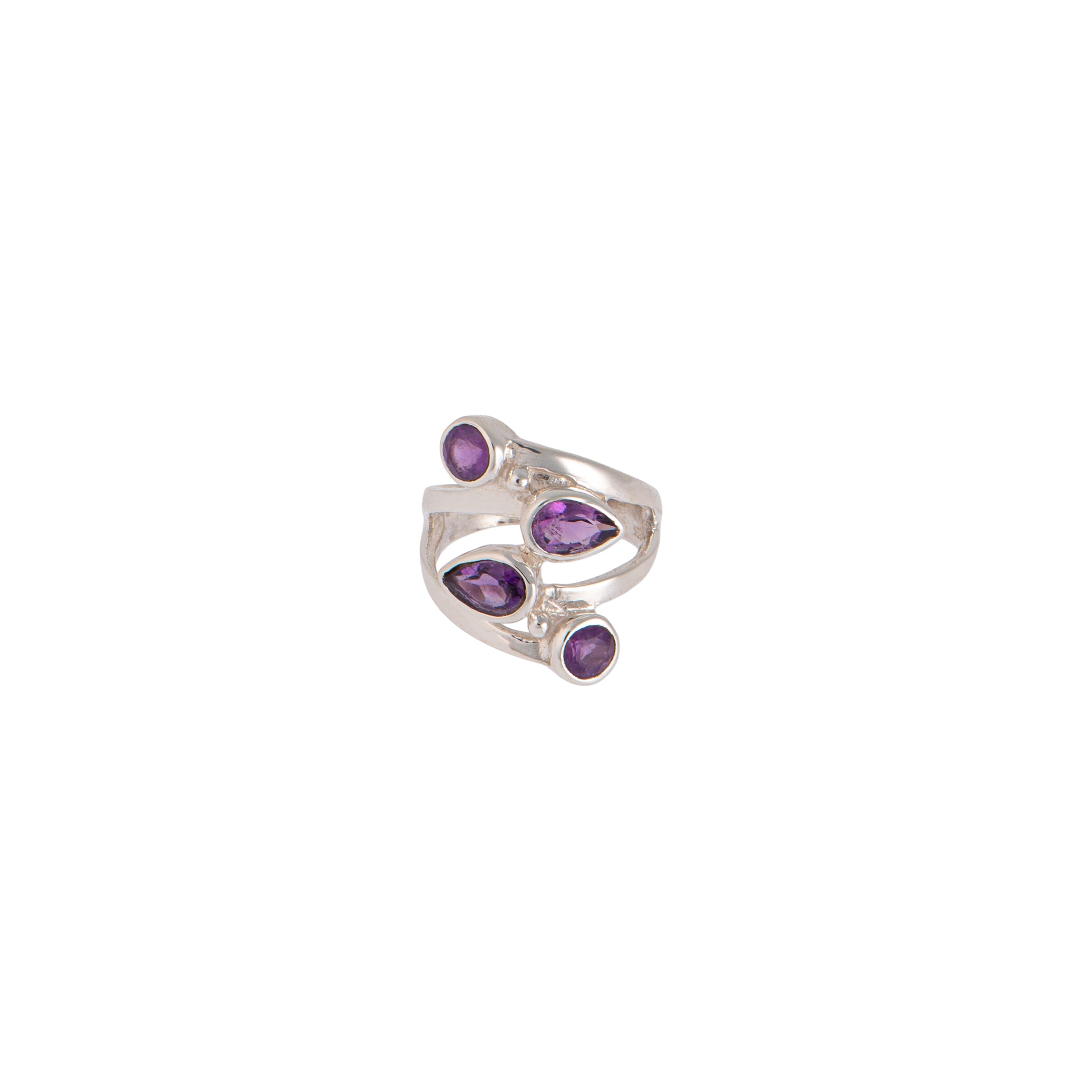 Anello - Anello Zenia Four Lavender Gems