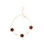 Bracciale dorato con zirconi - Bracciale Lucky 3 Clover