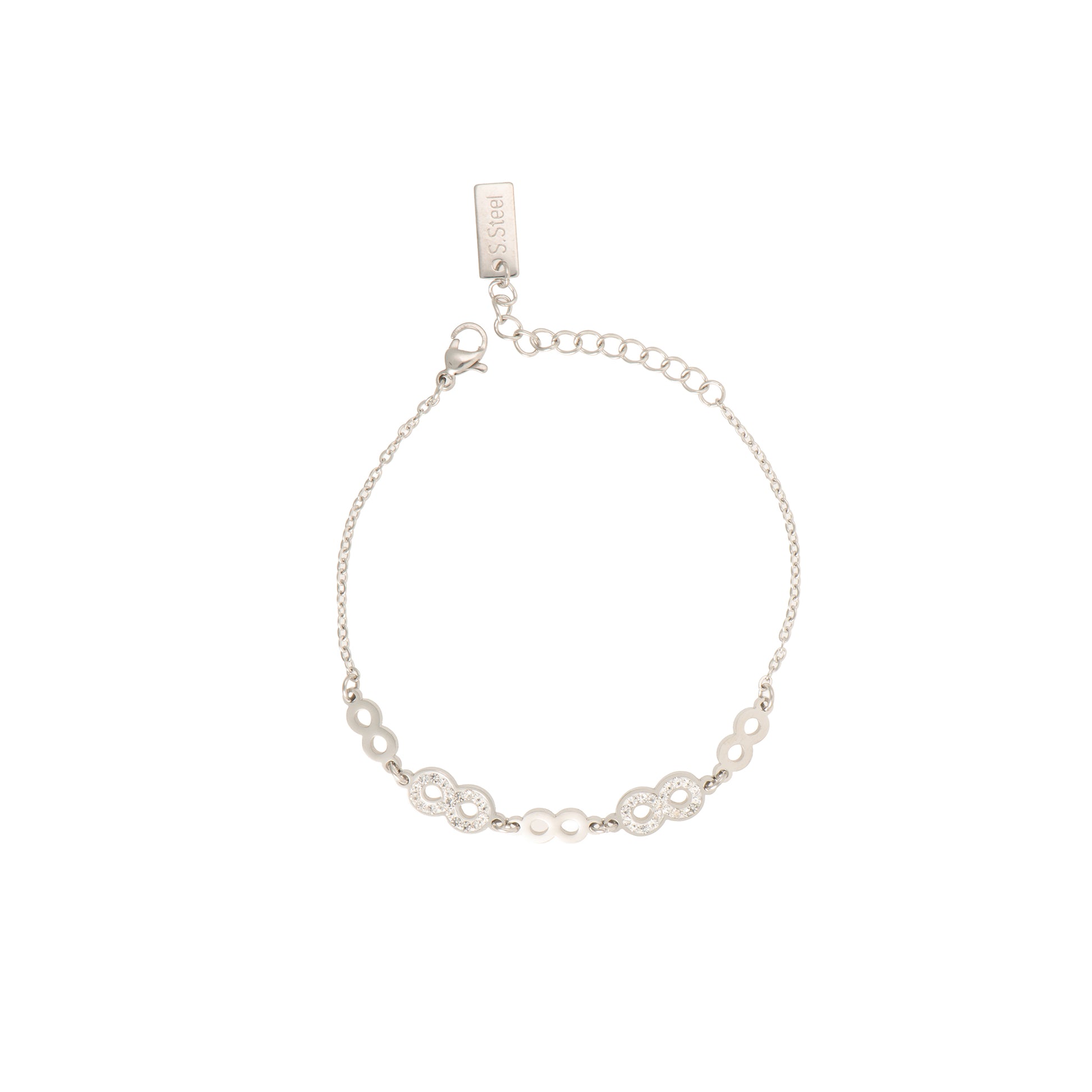 Bracciale in acciaio inossidabile con zirconi - Bracciale Yara