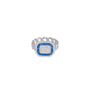 Anello con cuore in argento 925 con zirconi - Anello Diamonds Chain