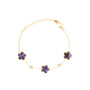 Bracciale dorato con zirconi - Bracciale Lucky 3 Clover