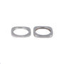 Anello in argento 925 con zirconi - Anello Square Infinity