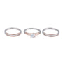 Anello dorato con zirconi - Anello Triple